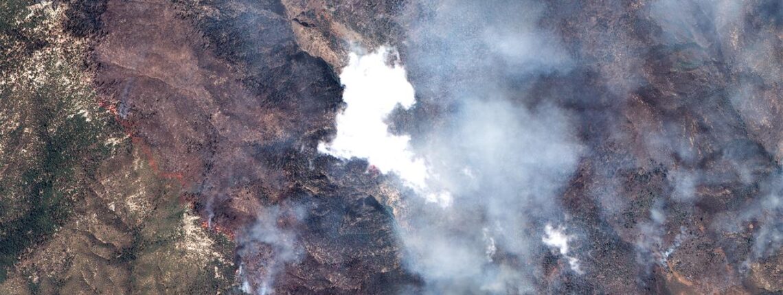 The Mohammed Bin Rashid Space Centre (MBRSC) Released An Image Captured From Space By KhalifaSat, The Wildfires Burning Through Northern And Central California In The United States Of America.