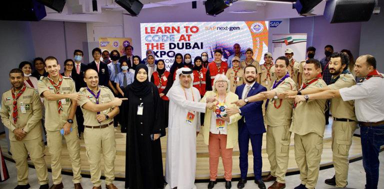 50 UAE Scouts Join More Than 1,000 Young Thinkers In A Live Coding Workshop At The SAP House At Expo 2020 Dubai